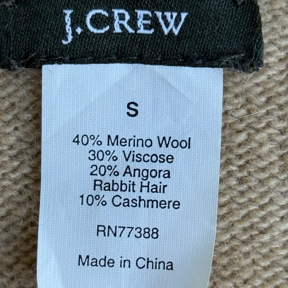 J.Crew Vintage Cardigan Merino Wool/ Angora / Cashmere Argyle Preppy Academia S - Picture 12 of 15
